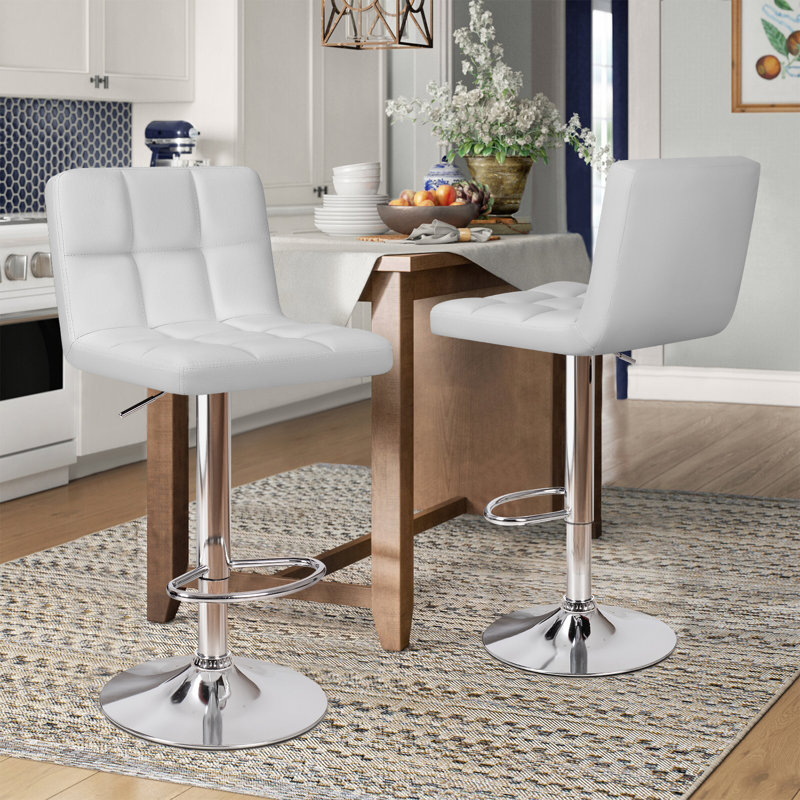 Orren Ellis Stallcup Swivel Adjustable Height Bar Stool & Reviews Wayfair